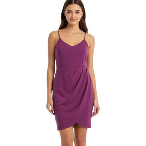 Spaghetti-Strap Mini Dress in Plum
